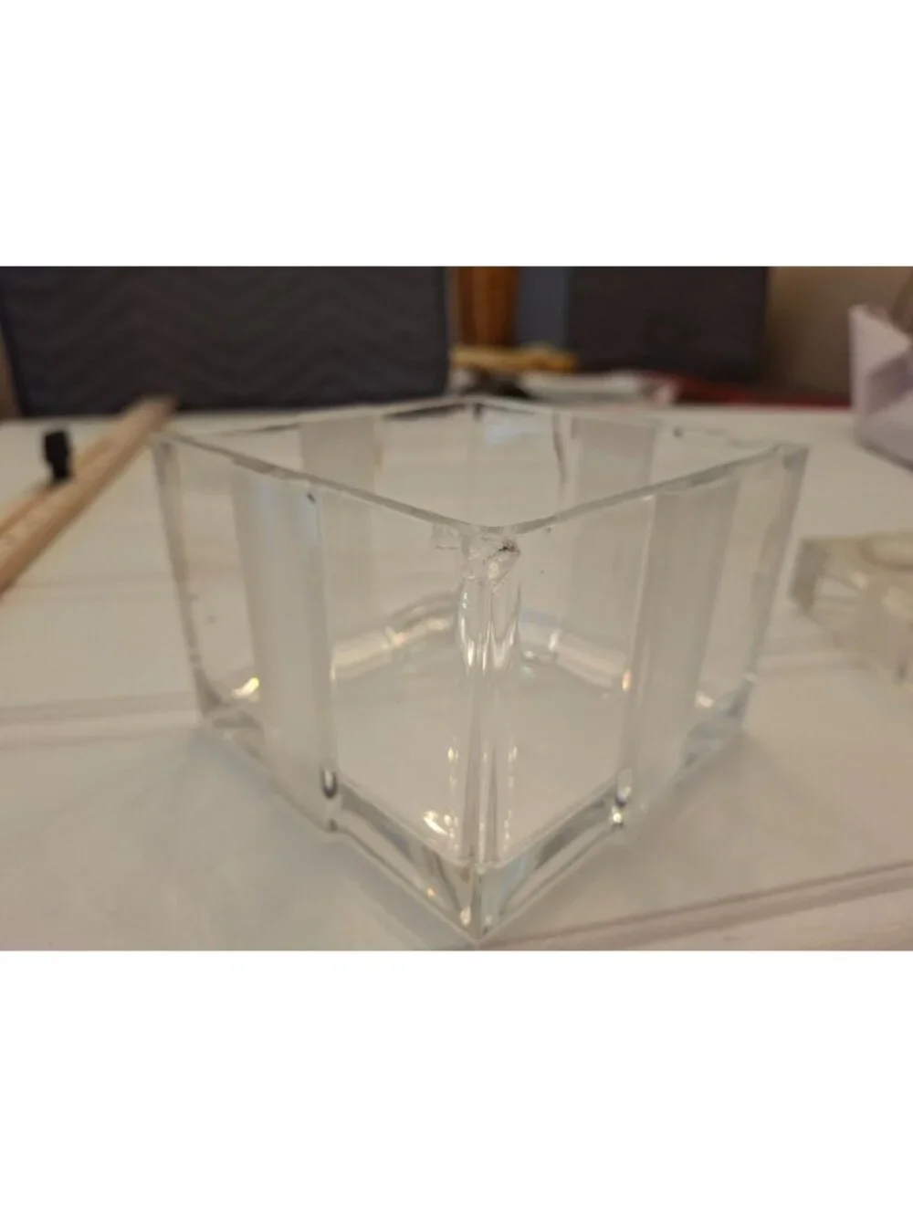Shannon Crystal Gift Box Trinket Jewelry Box Frosted Bow Lead Crystal Poland REA